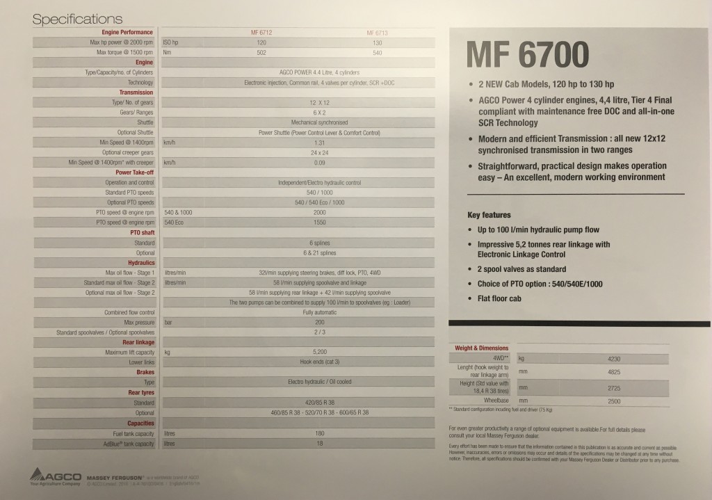 Massey Ferguson 6700 series brochure